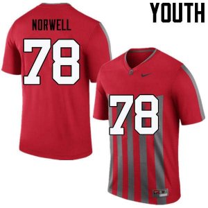 Youth Ohio State Buckeyes #78 Andrew Norwell Throwback Nike NCAA College Football Jersey Athletic ZEN8044SA